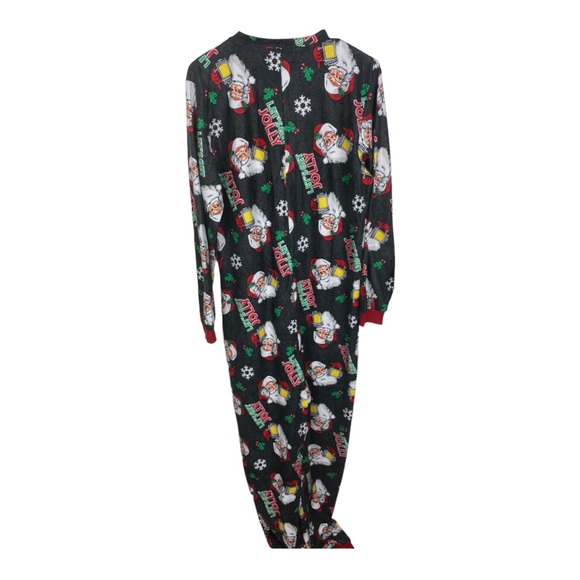 One Piece Santa Drinking Beer Let’s Get Ugly One Piece S/M Unisex - Picture 2 of 6